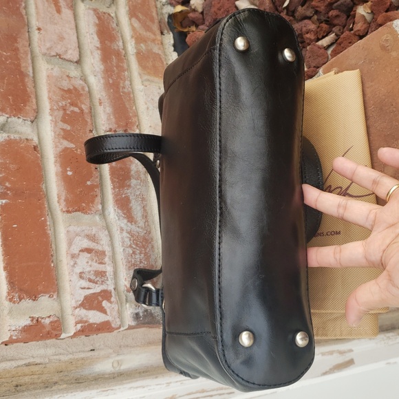 Patricia Nash Womens Arden Black All Leather Shoulder Tote Bag Feminine Designer - Picture 8 of 17